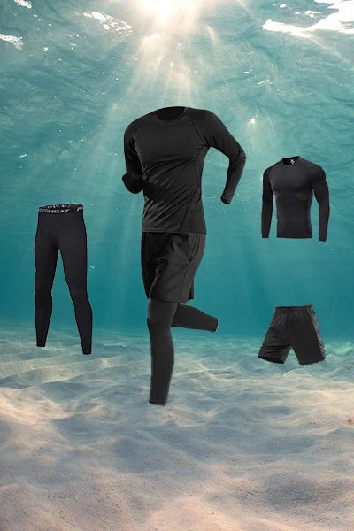 Men's Full Body Swimsuit with Long and Short Sleeve Style Options
