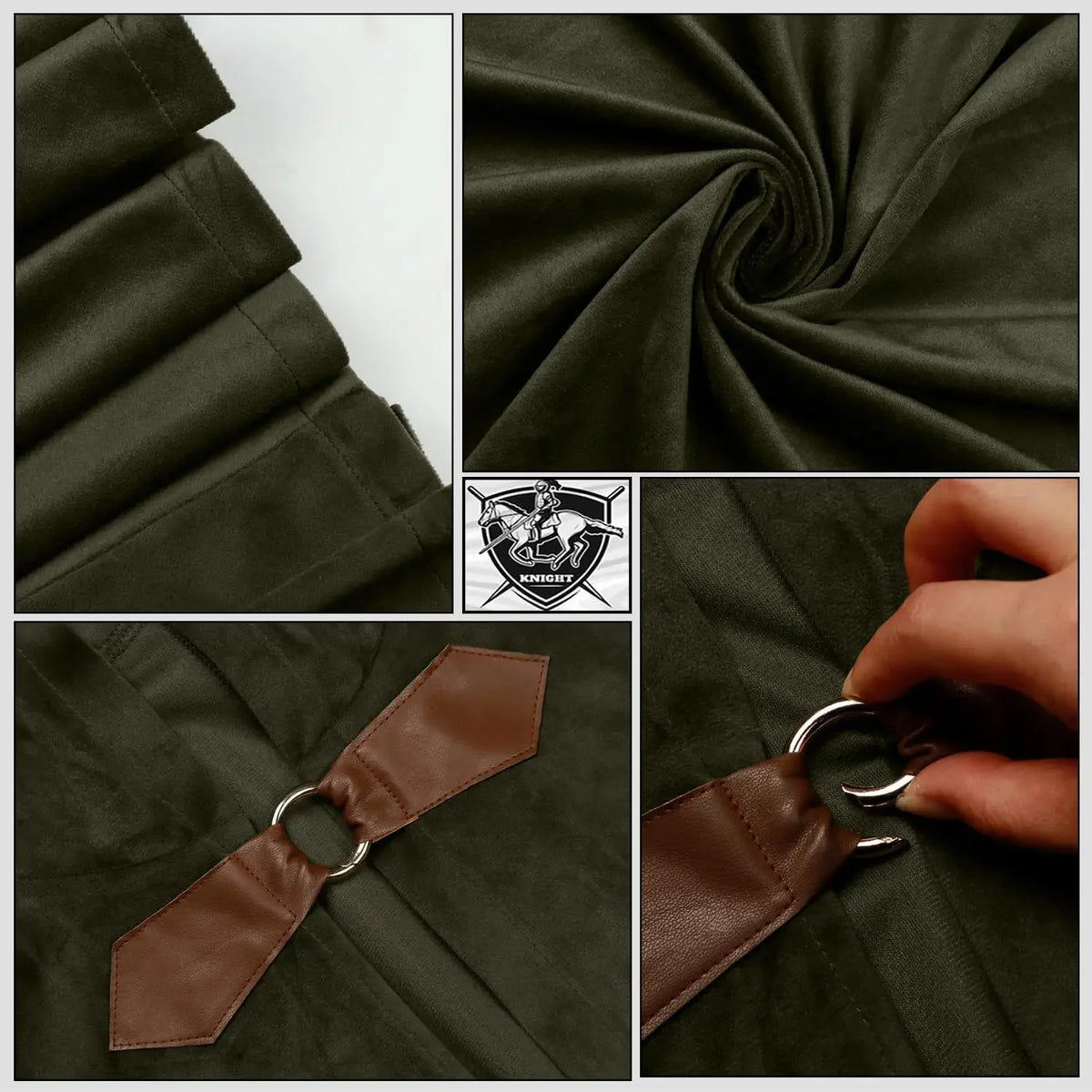 Velvet Hooded Clasp Front Cape for Layering over Outfits
