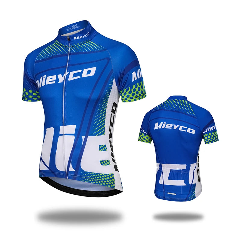 Men Short Sleeve Cycling Jersey Quick Dry Breathable Summer Road Bike Shirt