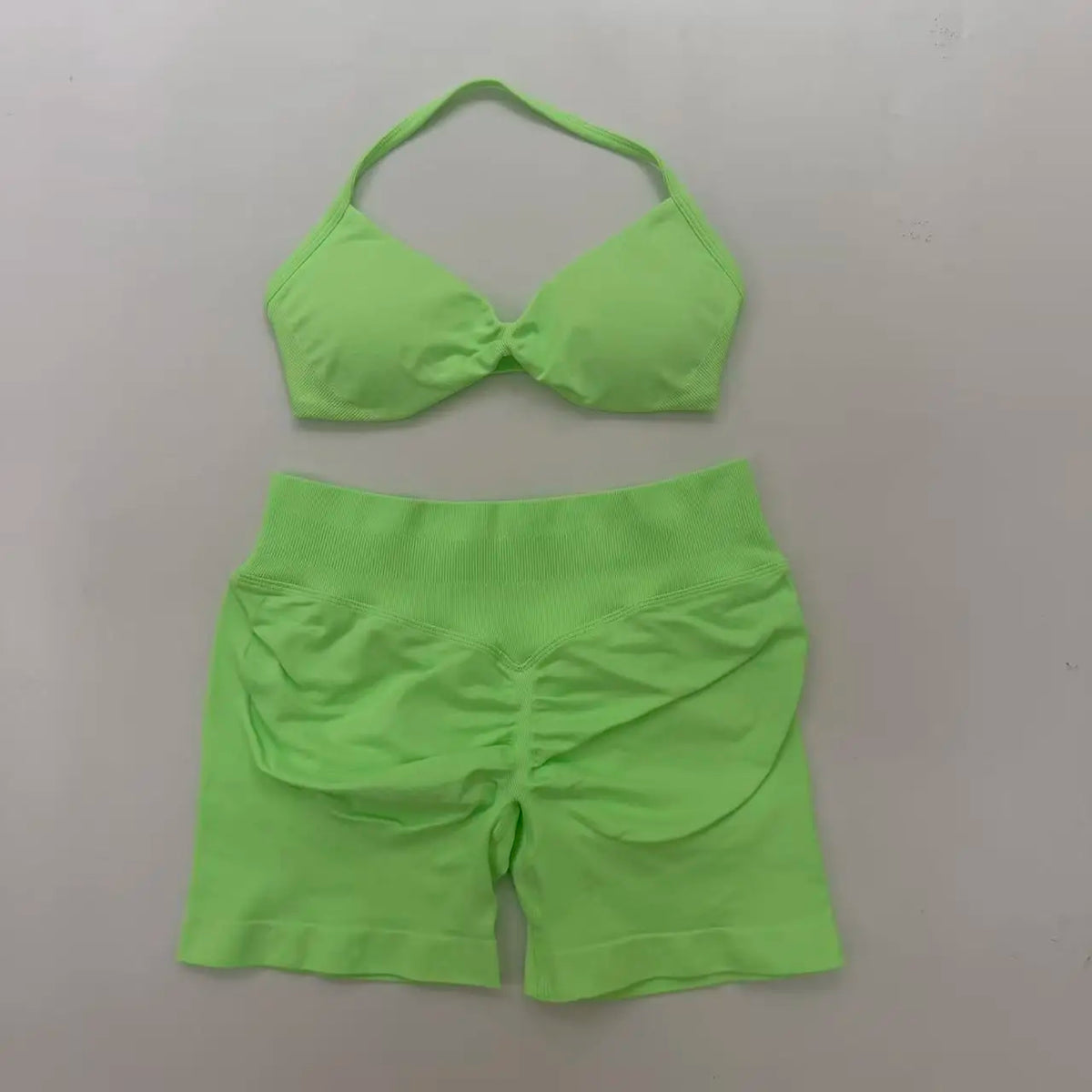 Women's Strappy Bra And Shorts Yoga Set For Workout Outfits
