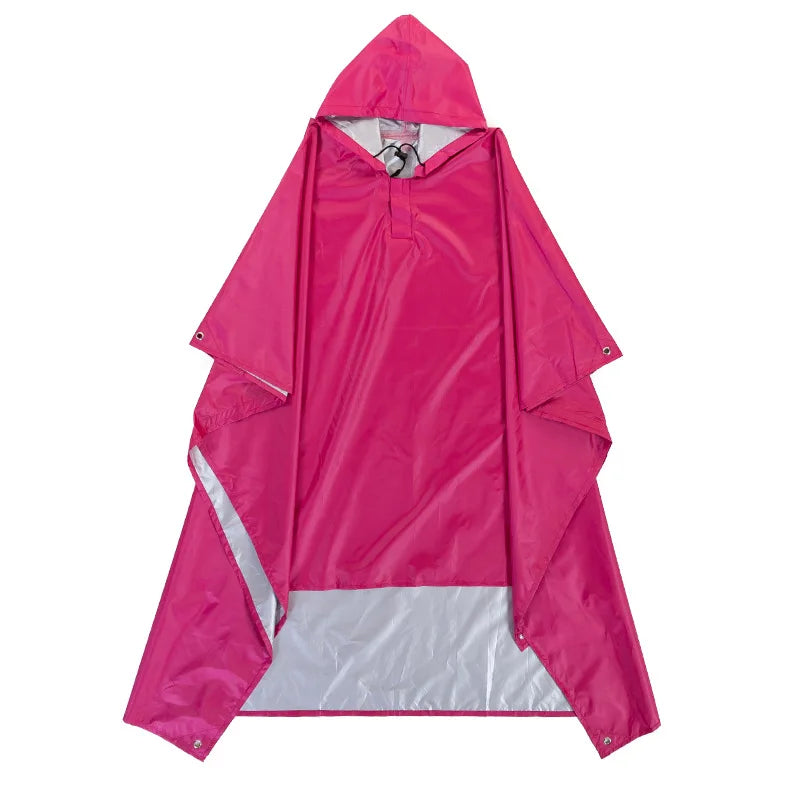 Camouflage Hooded Poncho for Layering over Tops and Dresses