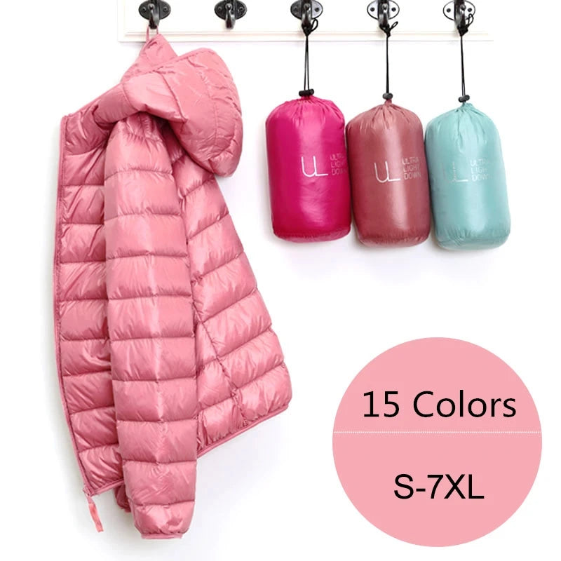 Women's Hooded Quilted Zip Front Jacket for Layered Outfits
