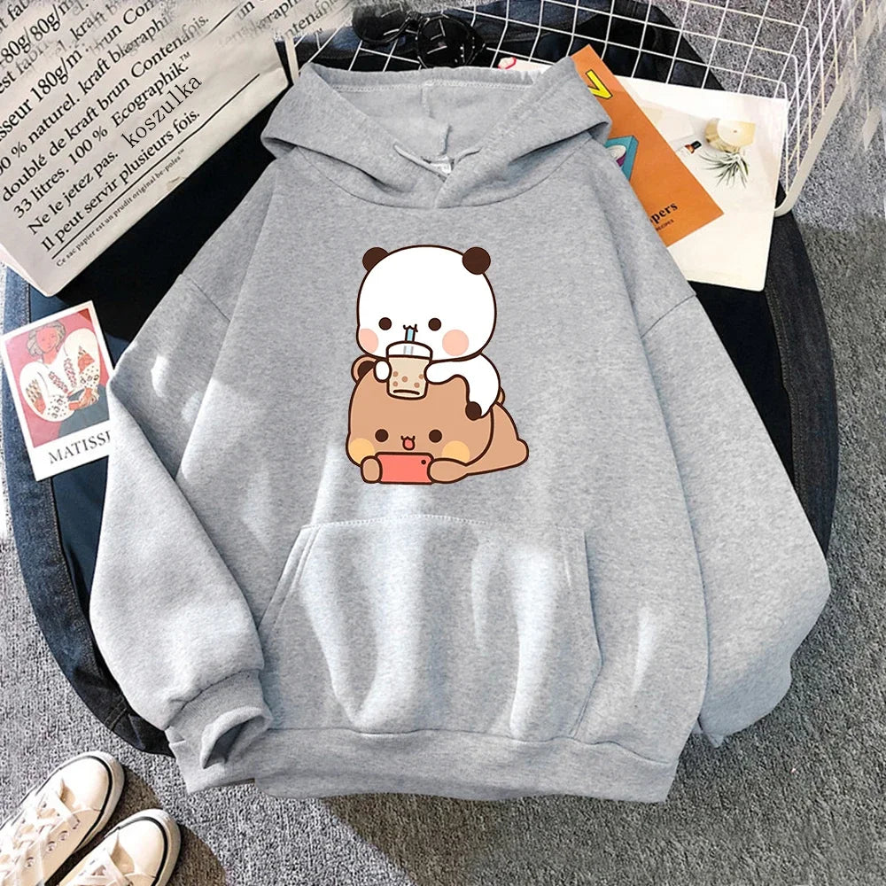 Cartoon Graphic Long Sleeve Pullover Casual Hoodie for Layering