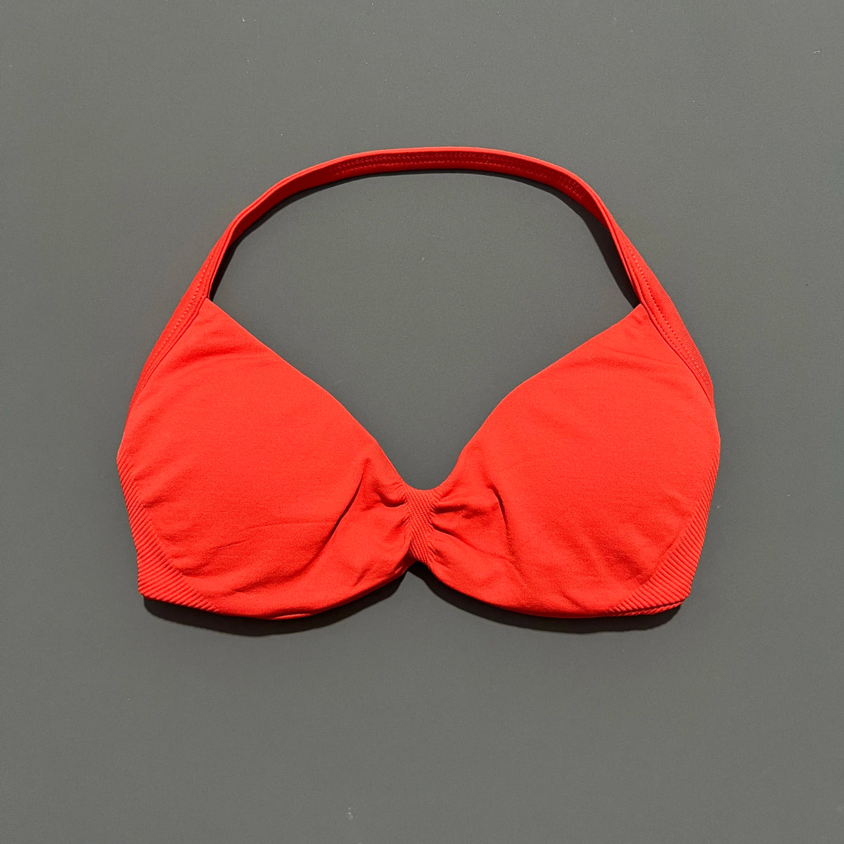 Women's Ruched Halter Neck Sports Bra