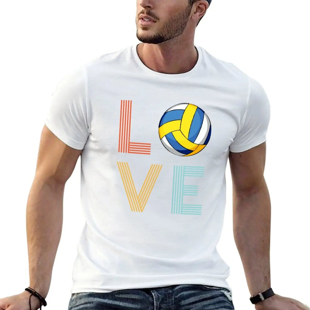 Love Volleyball Graphic Short Sleeve T-shirt For Sports Outfits