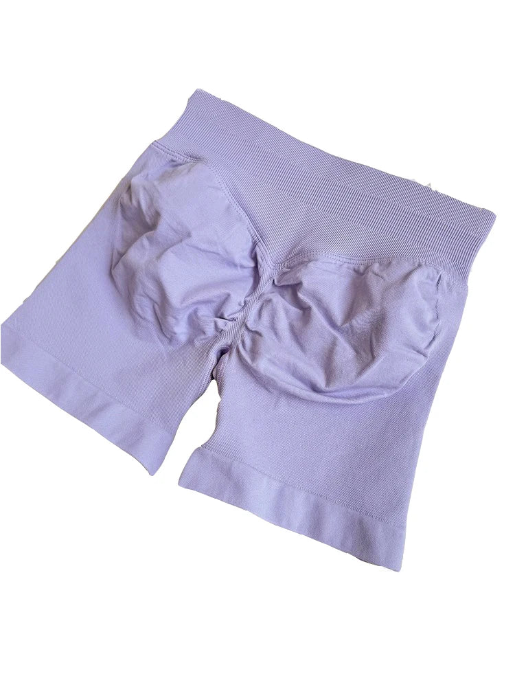 Women's Scrunch Back Nylon Blend Shorts for Yoga and Gym Training