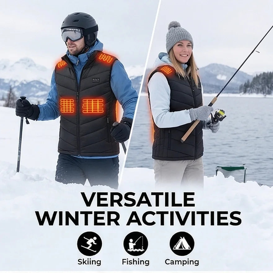 USB Heated Vest with Separate Zone Controls