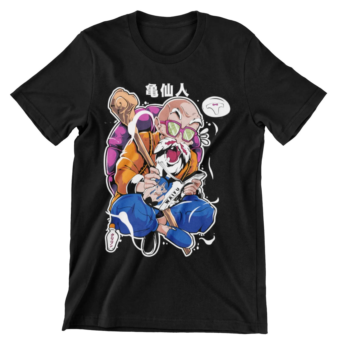 Dragon Ball Master Roshi Cotton Oversized T-Shirt Anime Streetwear Tee