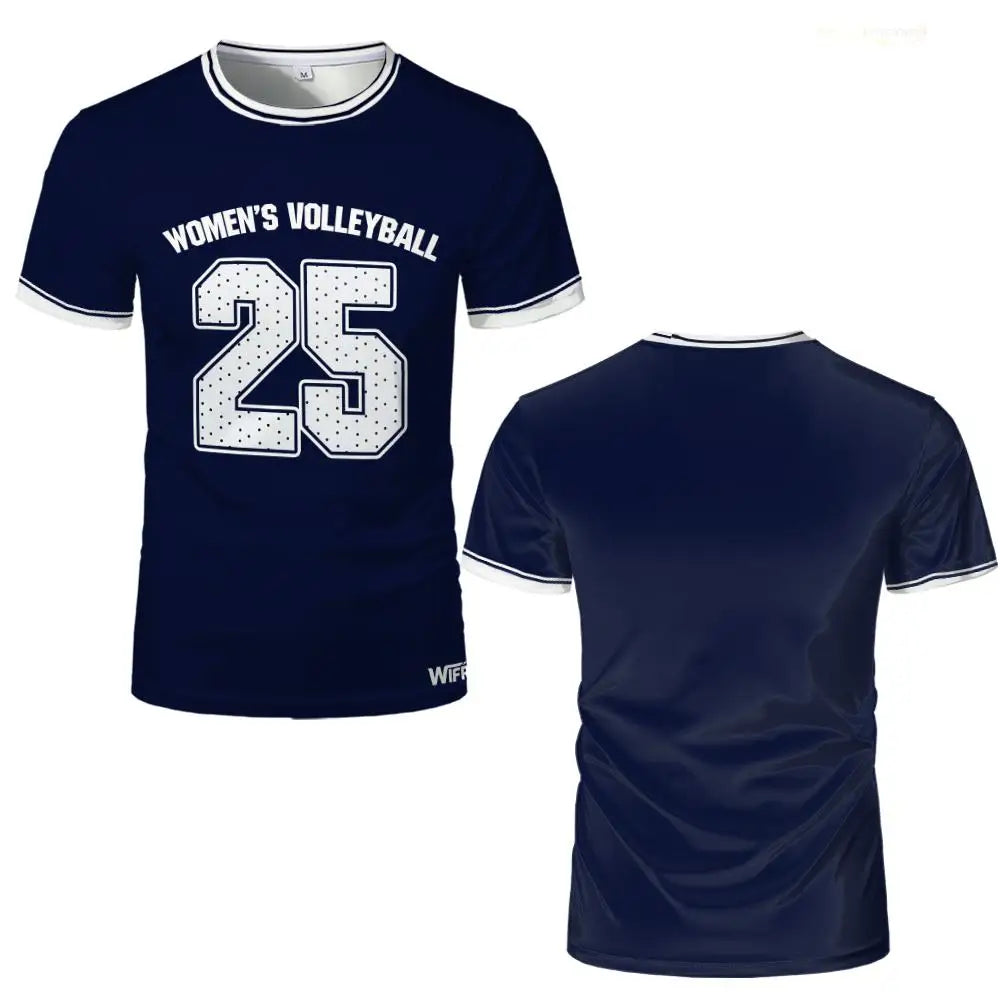 Number Nine Volleyball Short Sleeve Jersey For Sports Outfits