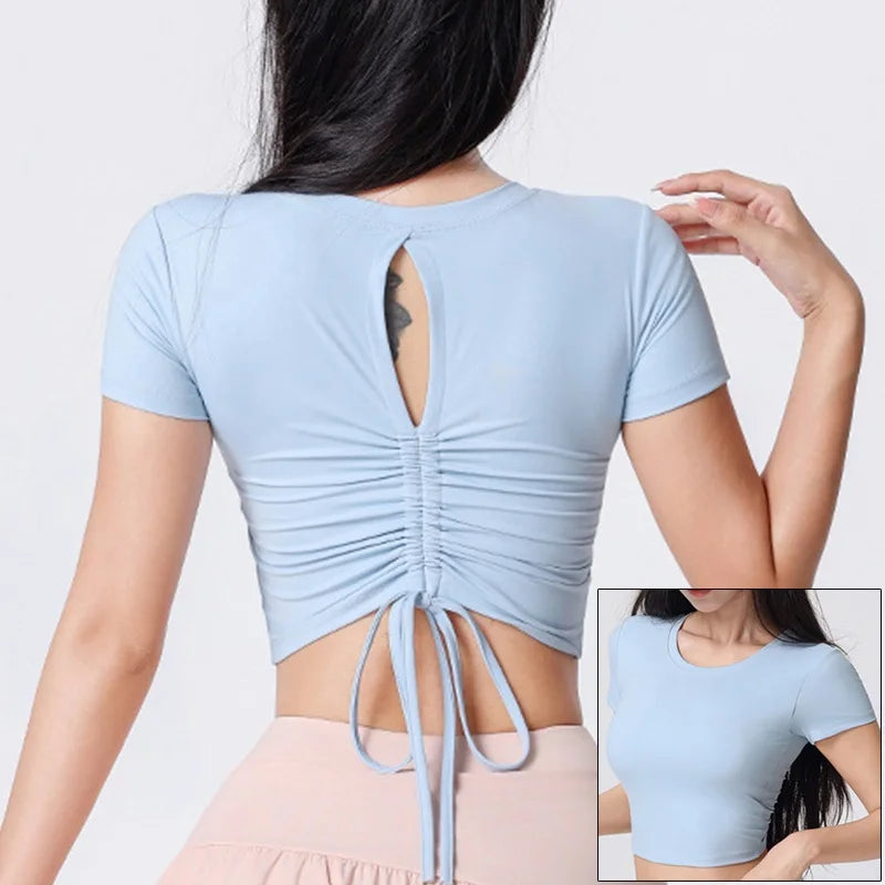 Women's Cross-Back Long-Sleeve Workout Top