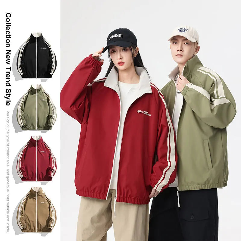 Reversible Contrast Stripe Jacket