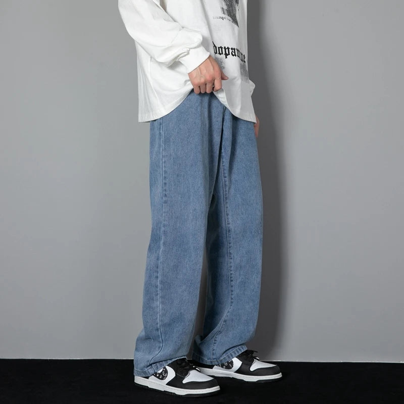 Men's Wide Leg Denim Jeans for Casual Everyday Wear