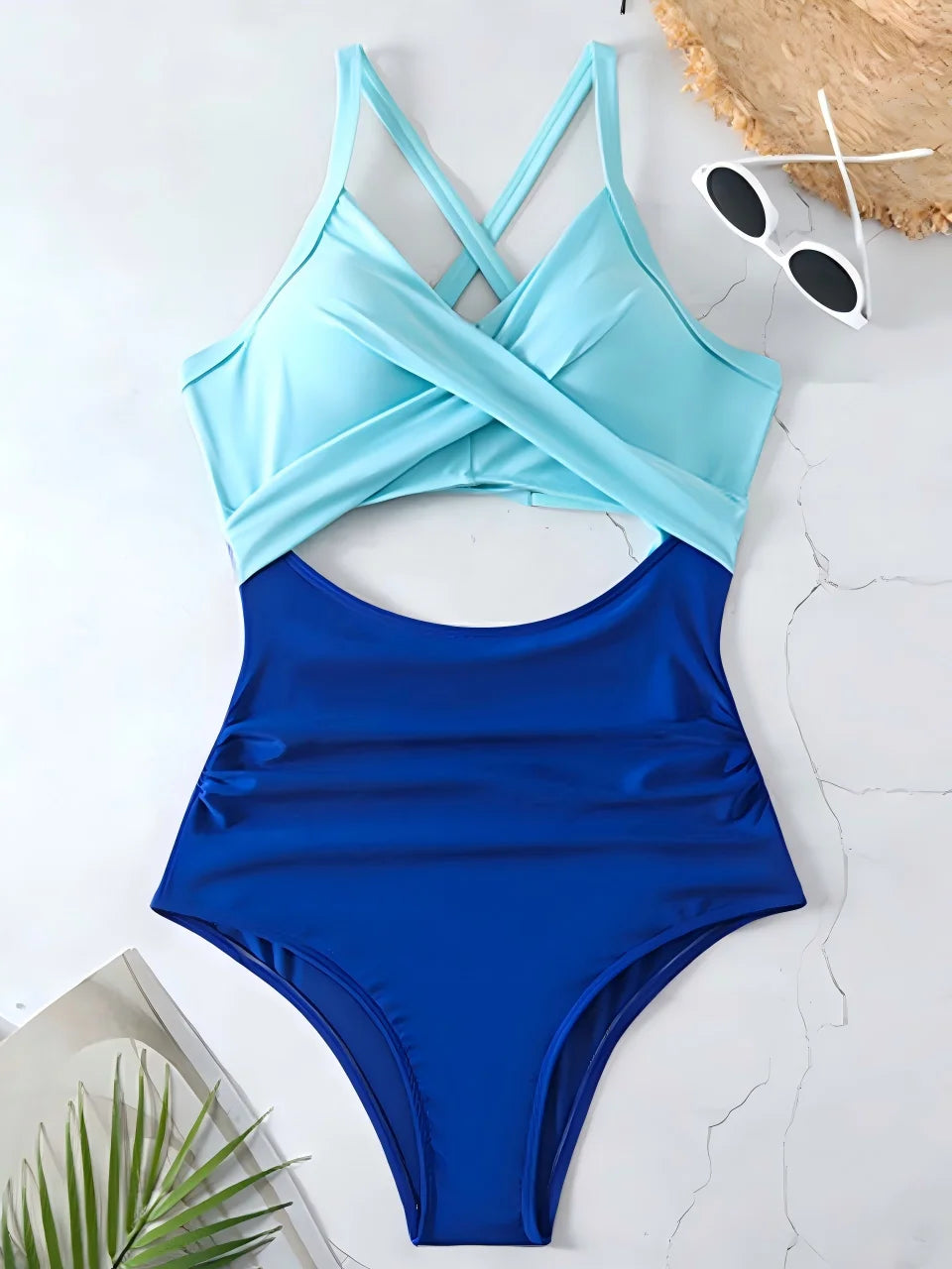Ruched Solid One-Piece Swimsuit