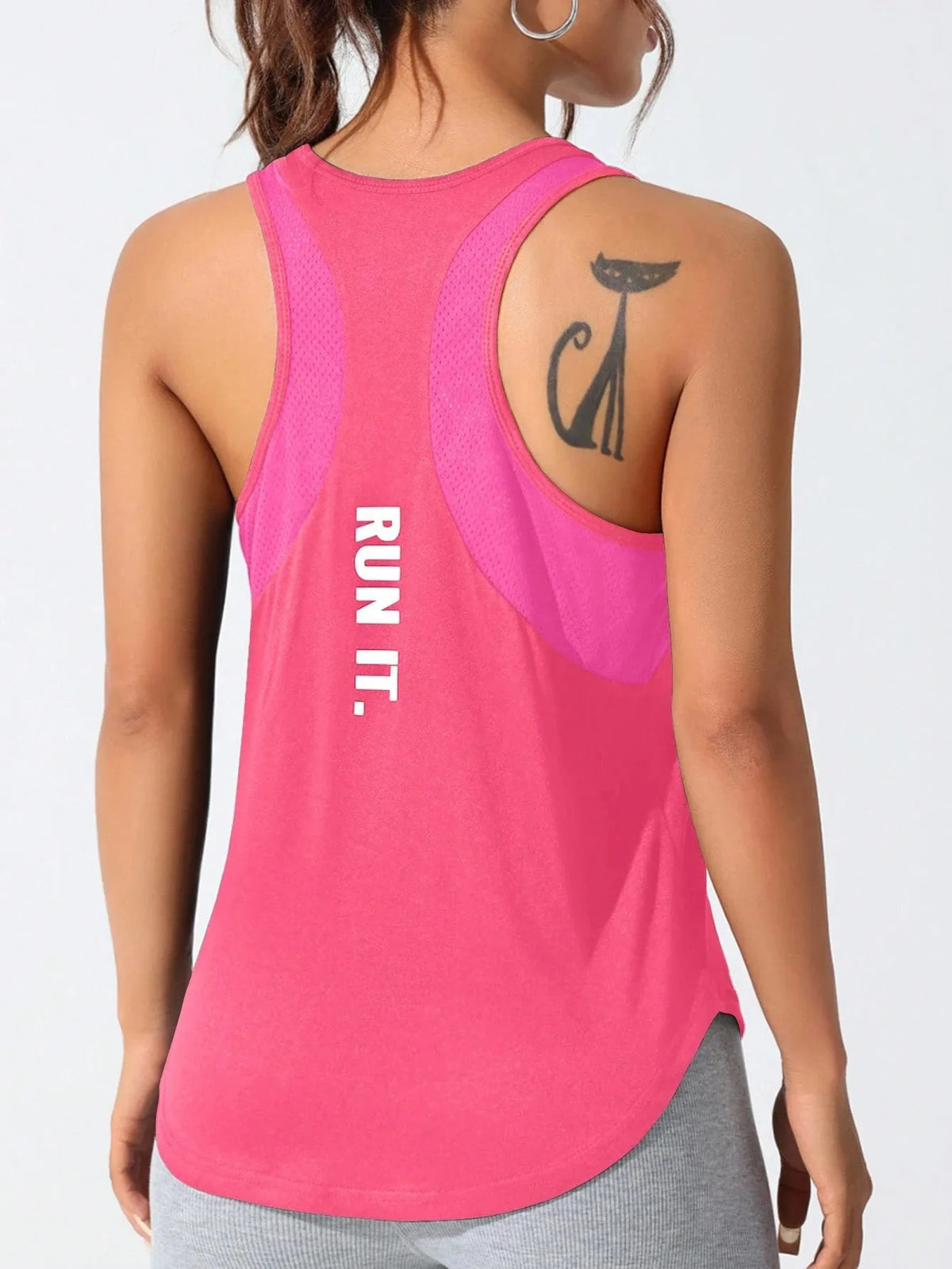Women's Loose Racerback Sleeveless Sports Tank Top For Workout Outfits
