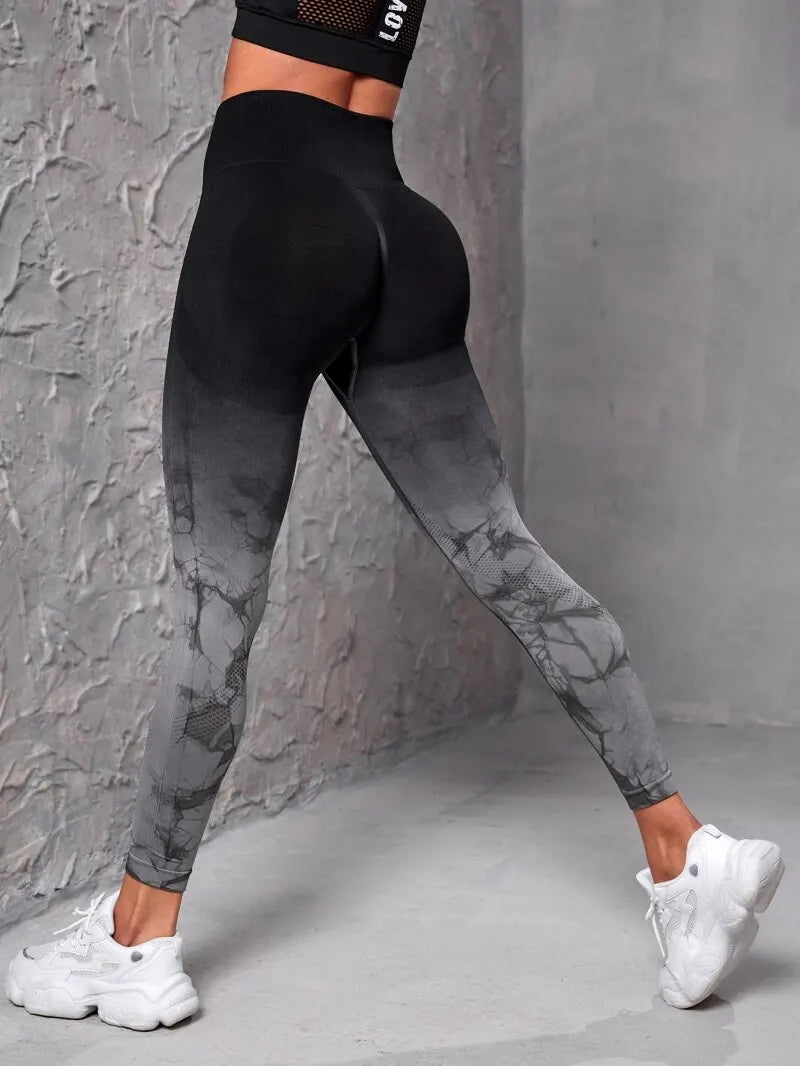 Women's Tie Dye Full Length Leggings For Workout Outfits