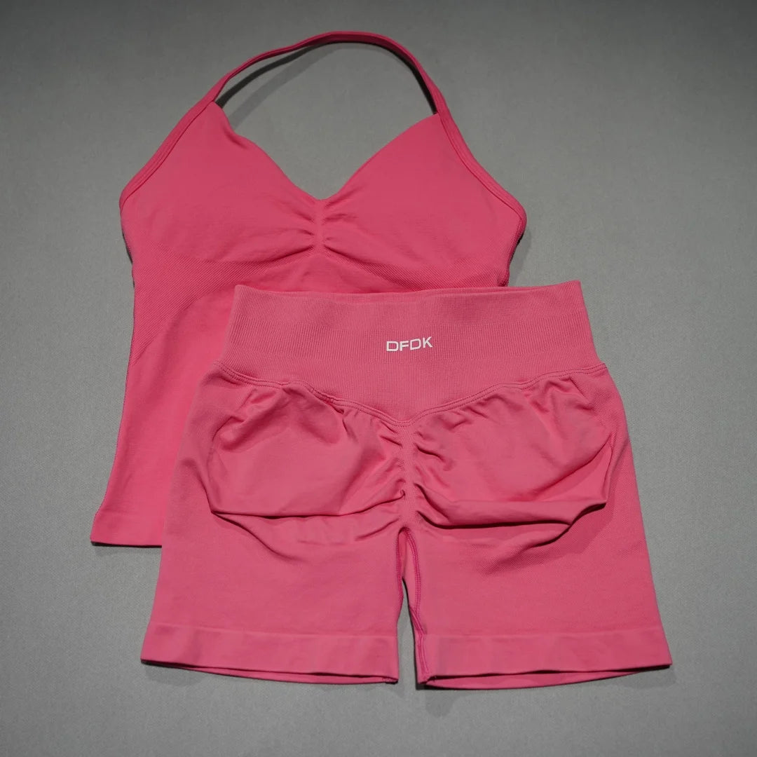 Women's Tank And Shorts Yoga Set For Workout Outfits