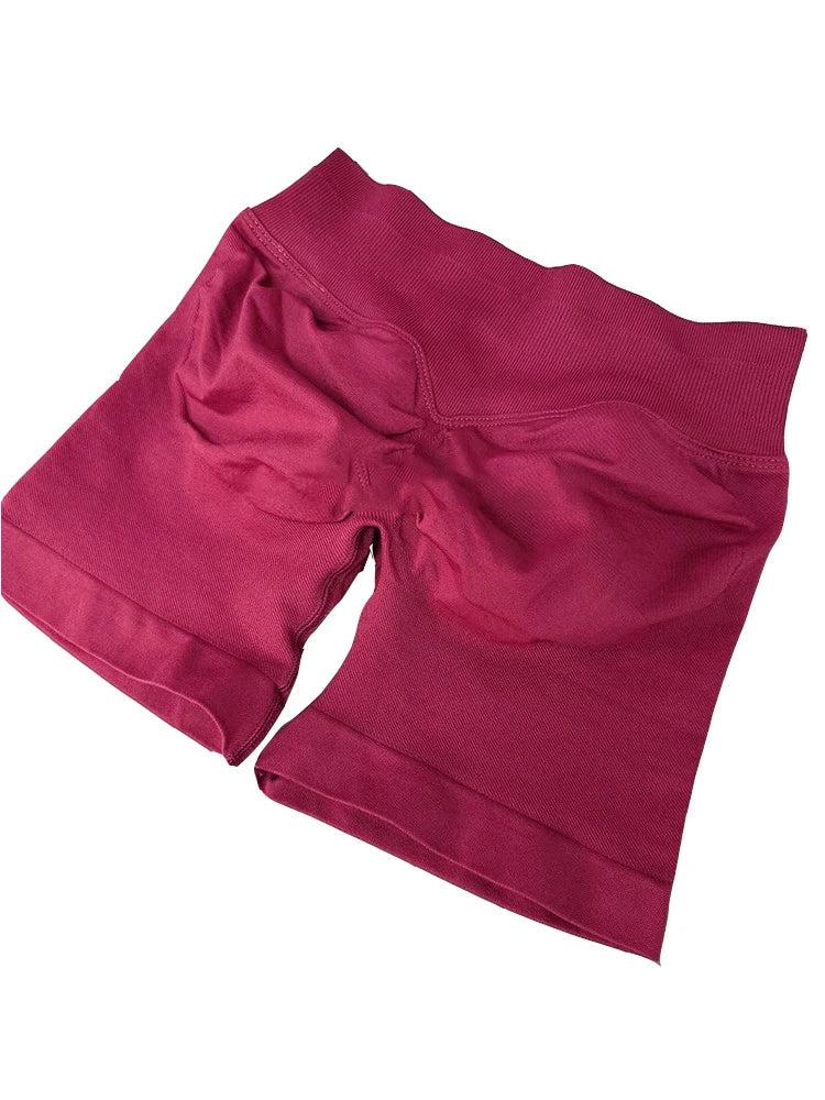 Women's Scrunch Back Nylon Blend Shorts for Yoga and Gym Training