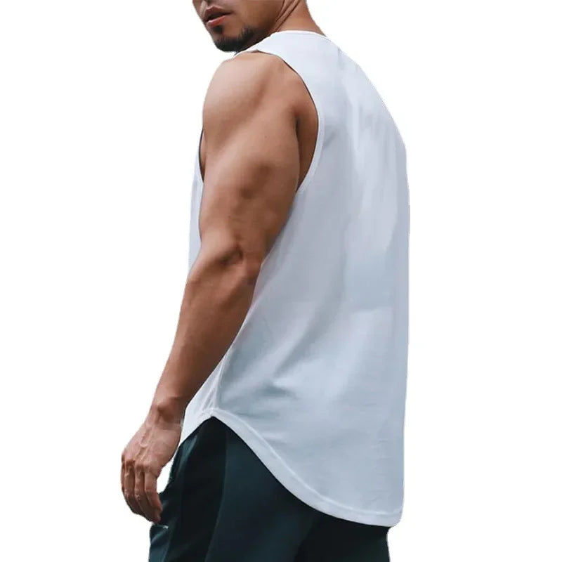Curved Hem Training Sleeveless Tank Top For Sports Outfits