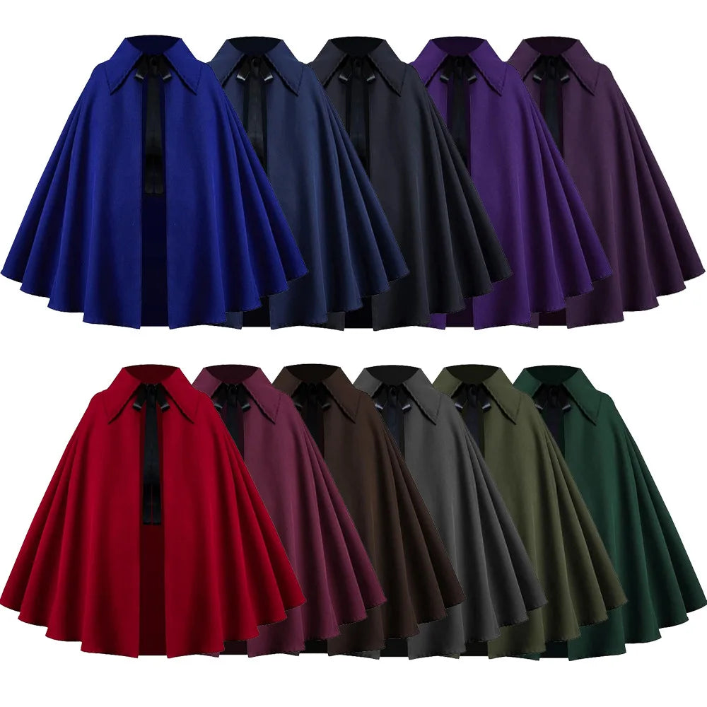 Short Hooded Velvet Cape for Layering over Outfits