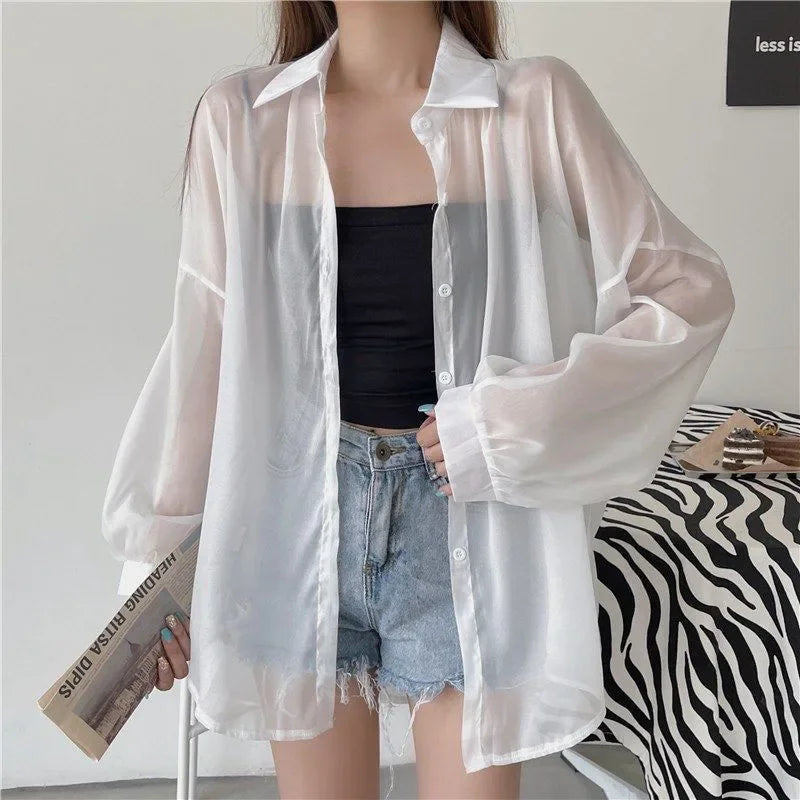 Women's Collared Long Sleeve Shirt