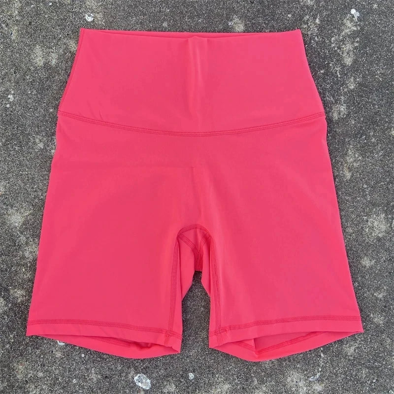 Women's High Waist Nylon Blend Biker Shorts for Yoga and Training