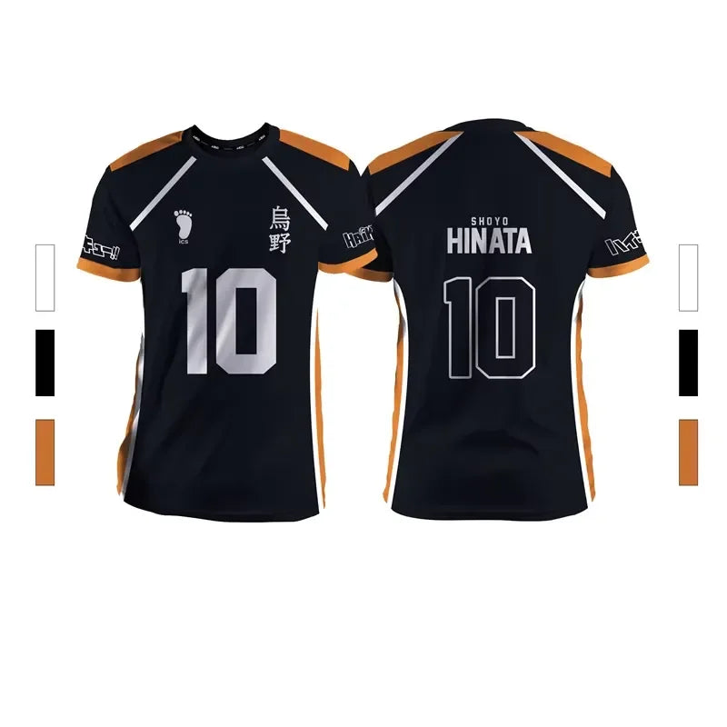 Anime Number Volleyball Short Sleeve T-shirt For Sports Outfits
