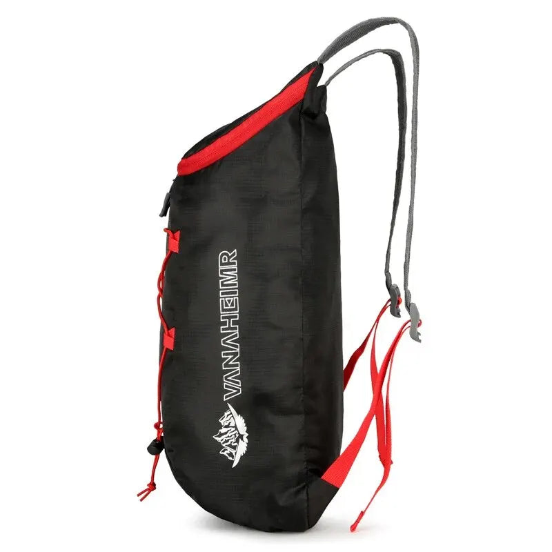 Foldable Outdoor Backpack with Front Cord and Side Pockets