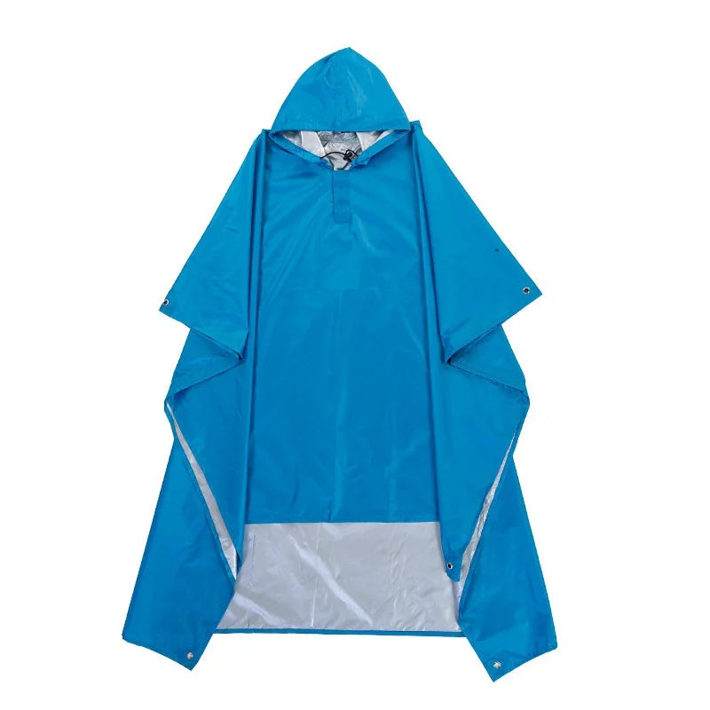 Camouflage Hooded Poncho for Layering over Tops and Dresses