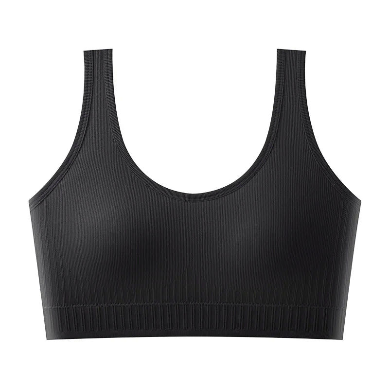Women's Ribbed Scoop Neck Cropped Tank Top