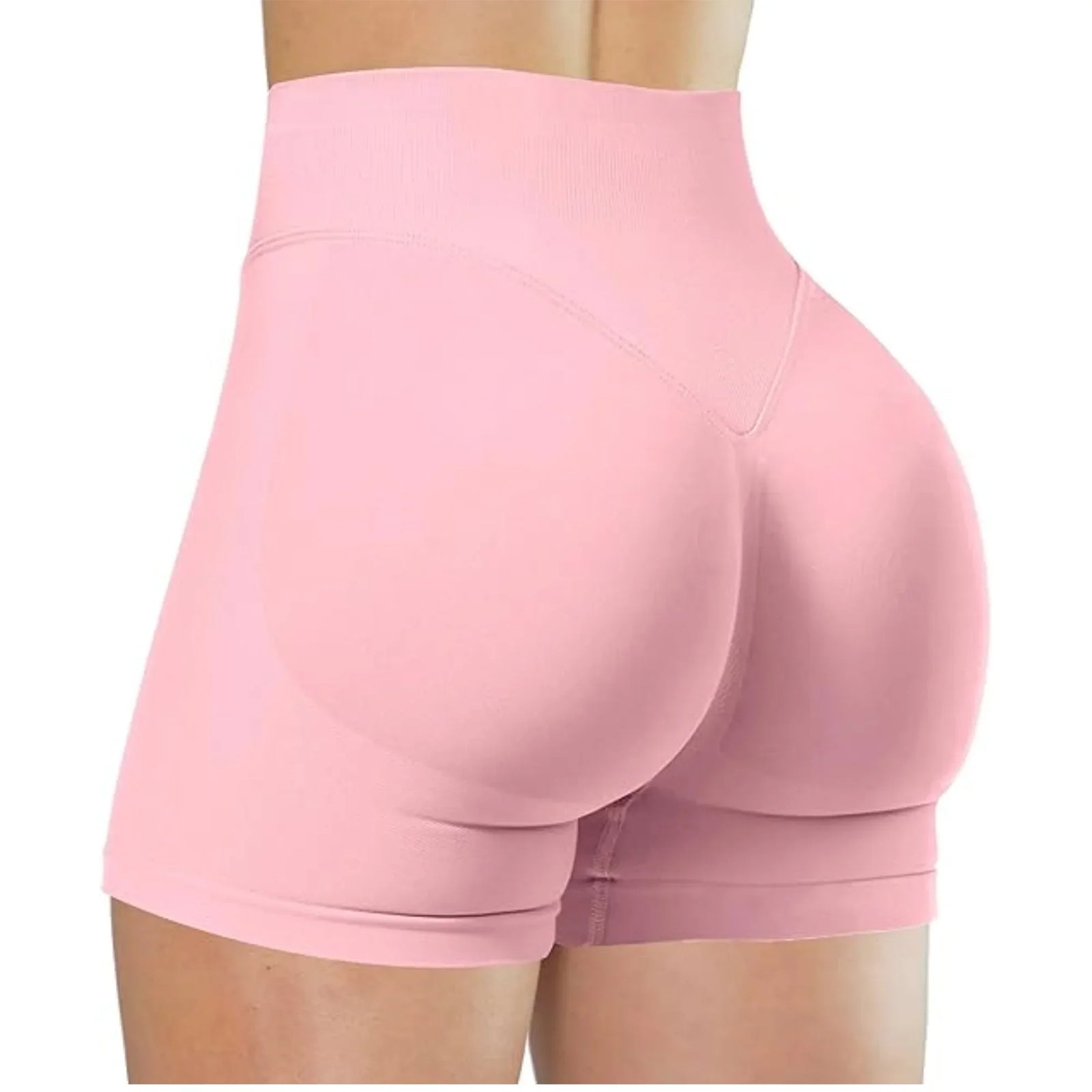 Women's High-Waist Knit Yoga Shorts with Stretch Fit for Training