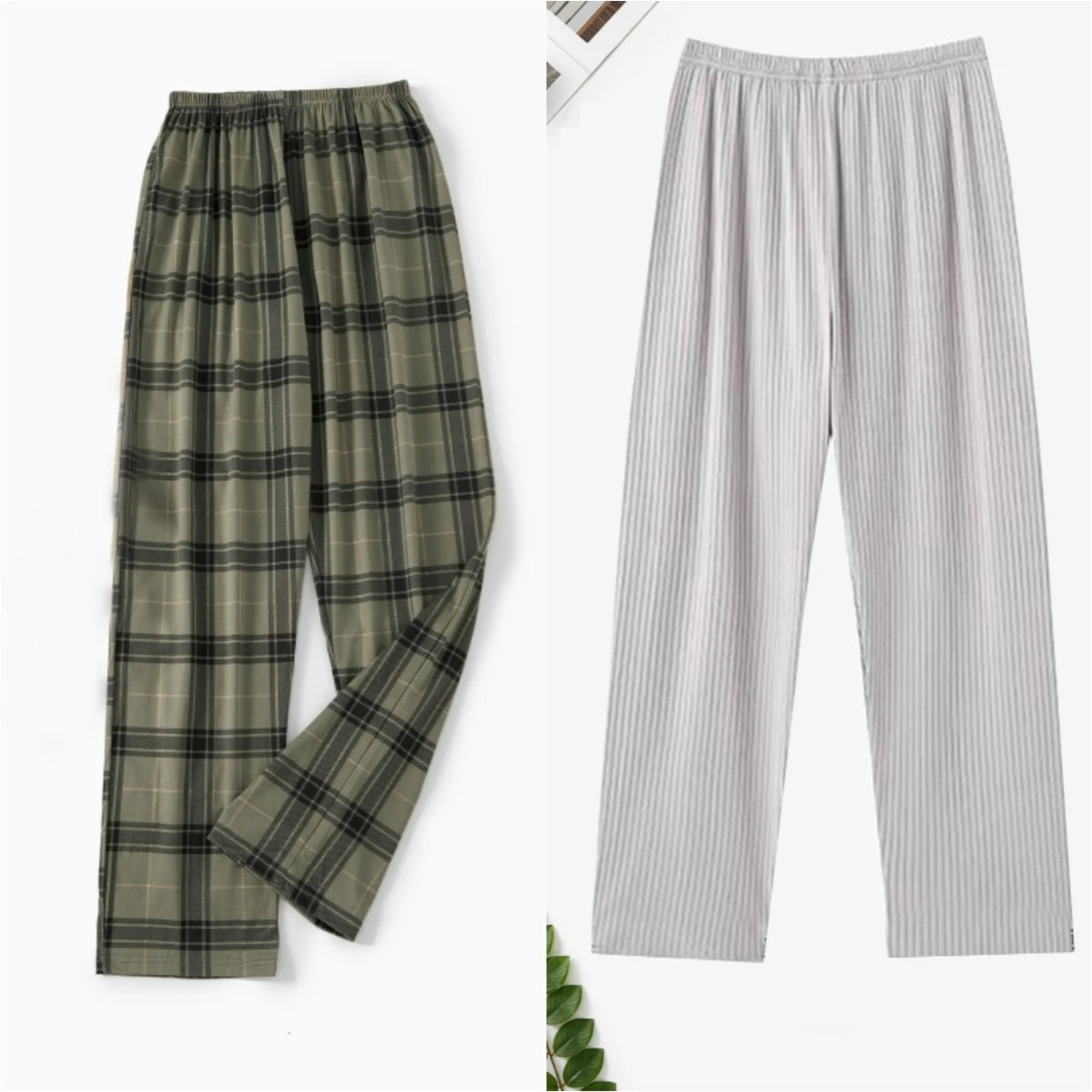 Men's Printed Elastic Waist Straight Leg Lounge Pajama Pants