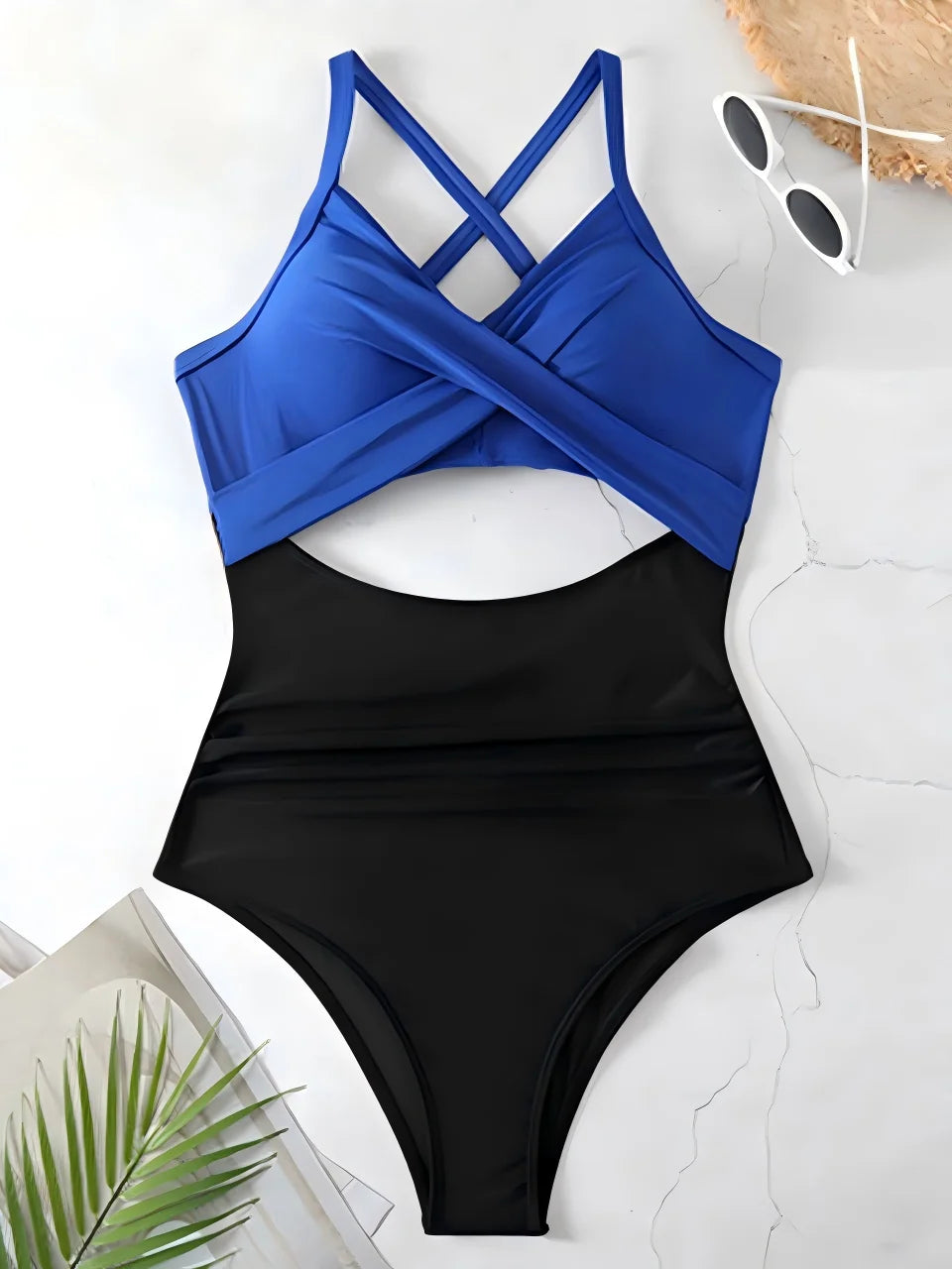 Ruched Solid One-Piece Swimsuit