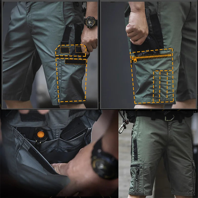 Men's Multi-Pocket Tactical Cargo Shorts