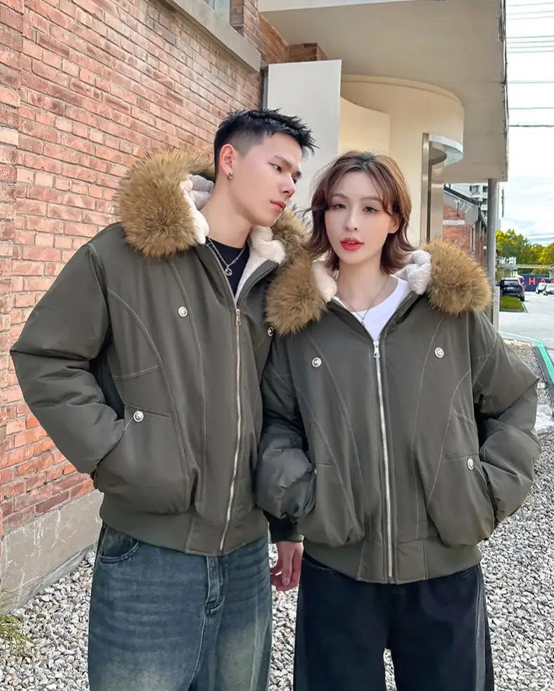 Women's Trimmed Hood Zip Front Jacket for Layered Outfits