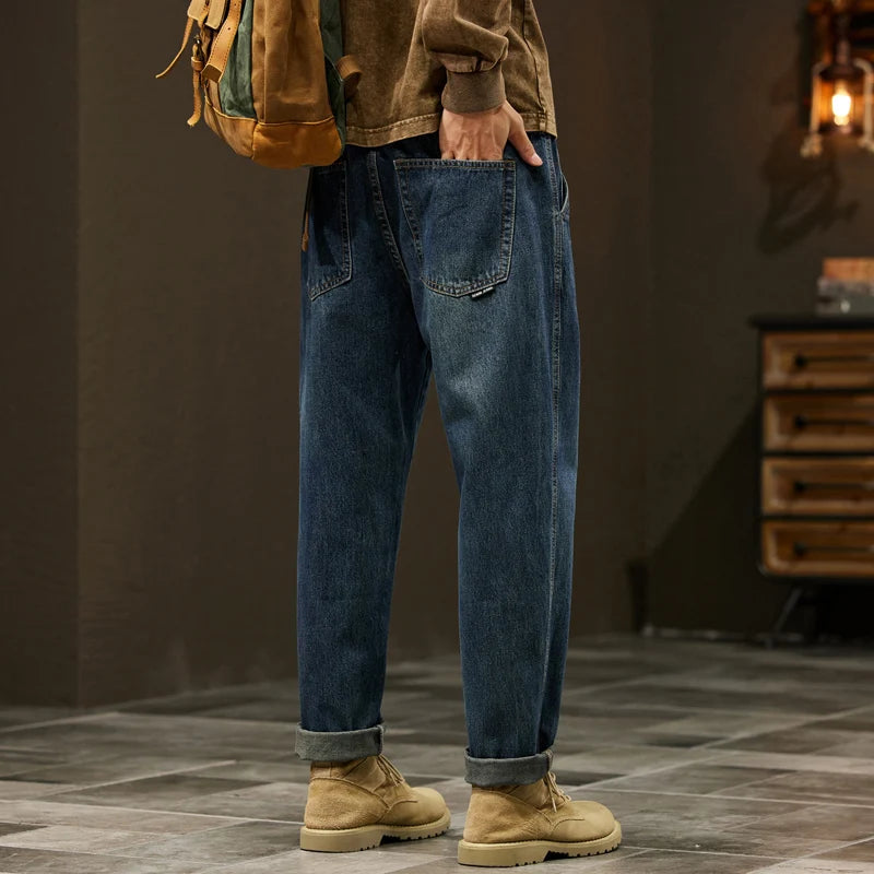 Men's Wide Leg Denim Jeans for Casual Everyday Wear