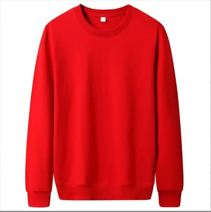 Men's Polyester Solid Long-Sleeve Crewneck Pullover Sweatshirt for Casual Daily Wear Outfits