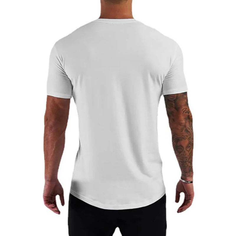 Plain Training Short Sleeve T-shirt For Sports Outfits