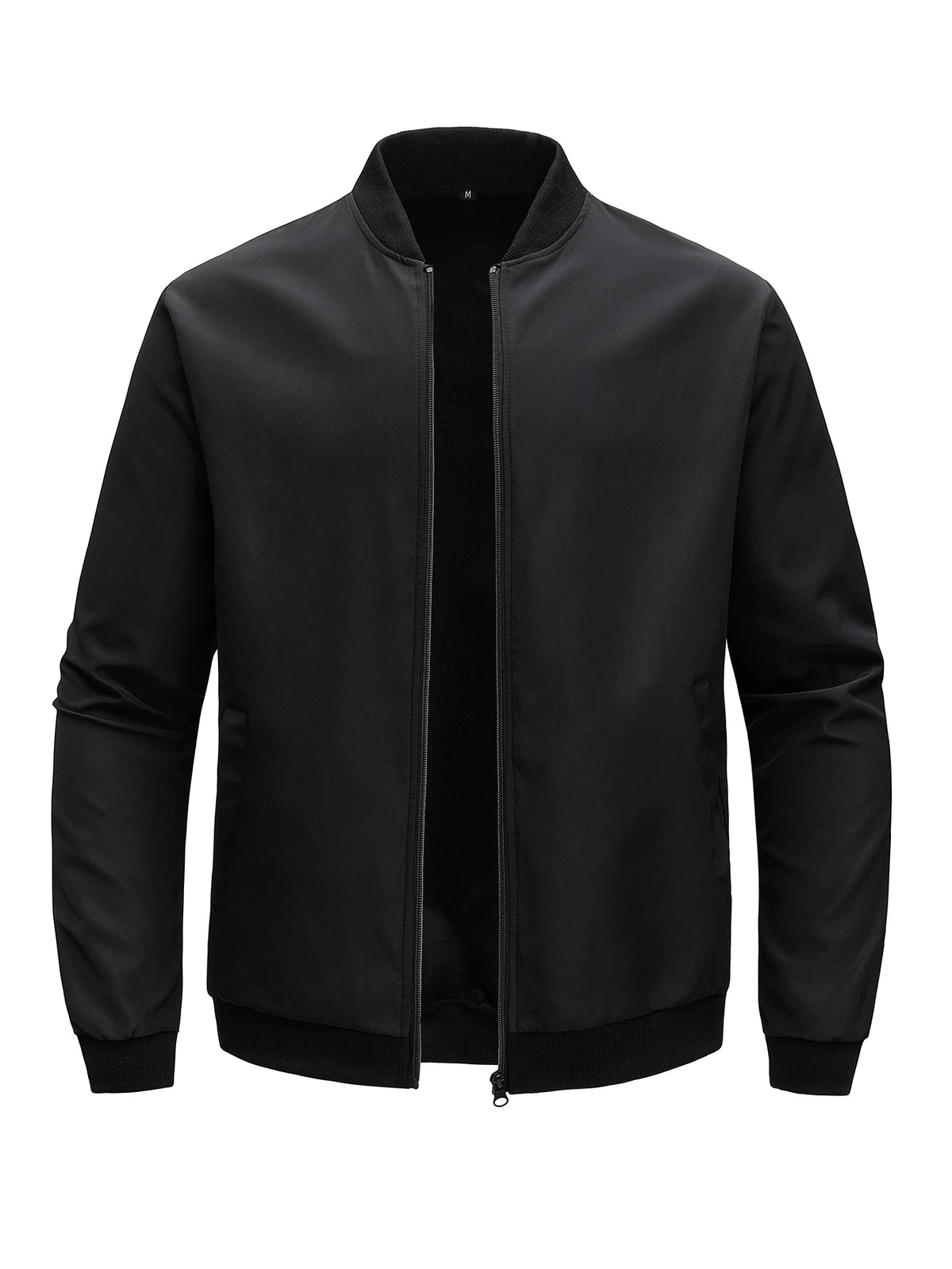 Men's Short Baseball-Collar Zip-Front Jacket