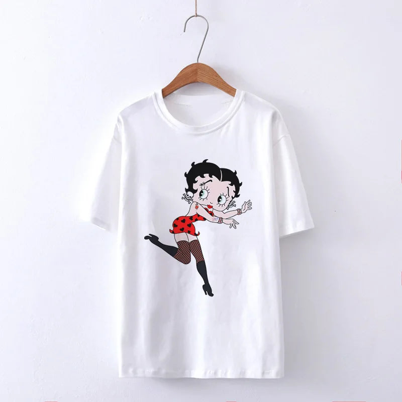 Betty Boop Graphic Crewneck Short-Sleeve T-Shirt