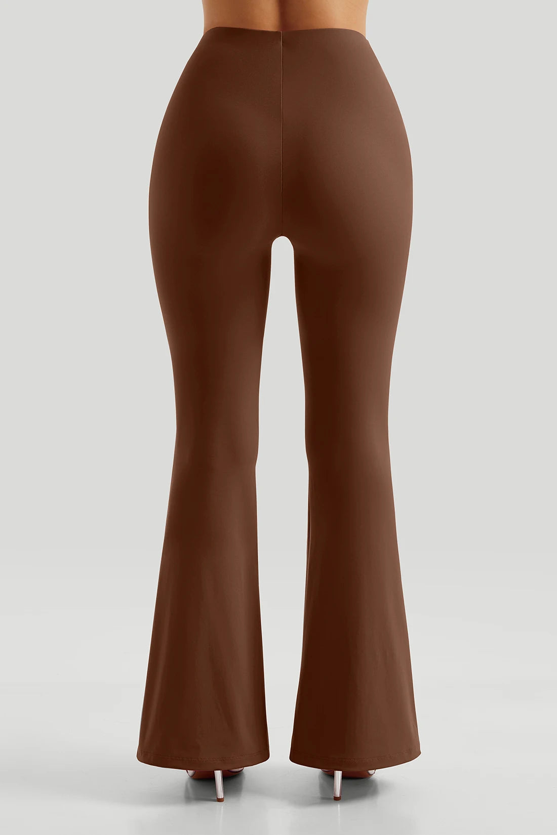 Women's High Waist Nylon Blend Flared Pants for Yoga and Dance Practice