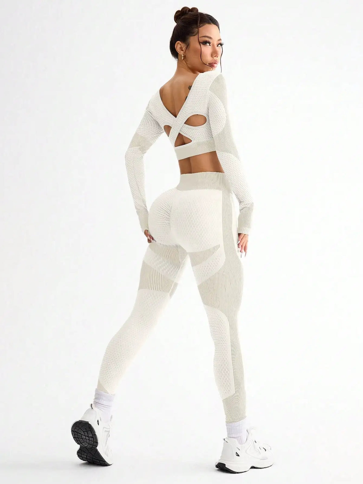 Women's Cross-Back Top and Leggings Workout Set
