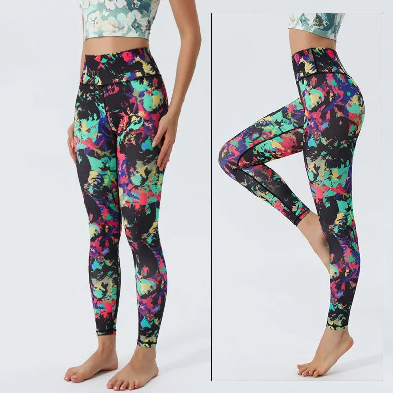 Women's Printed High-Waist Workout Leggings