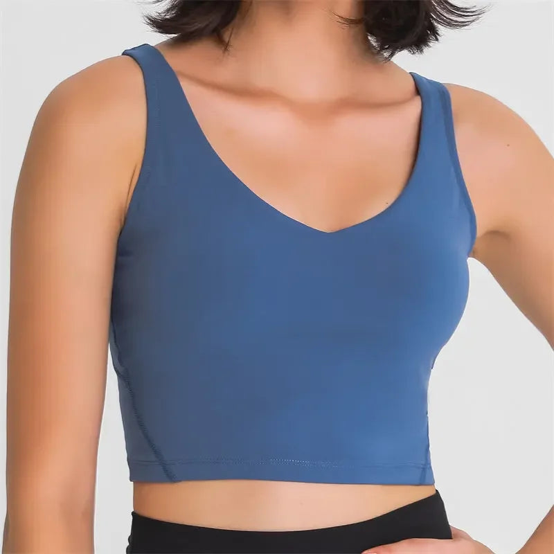 Women's V Neck Longline Tank Top