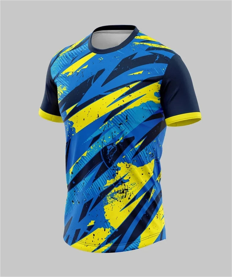 Geometric Sports Print Short Sleeve T-shirt For Sports Outfits