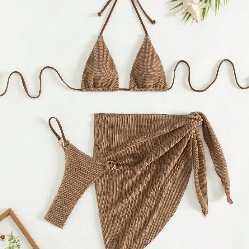 Halter Bikini with Matching Skirt