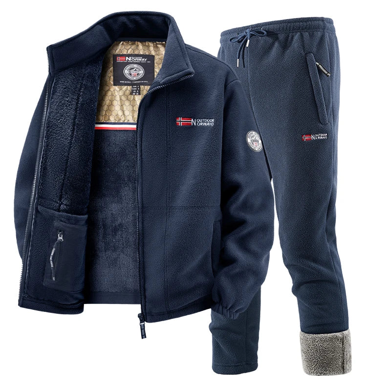 Men's Fleece Jacket and Pants Tracksuit