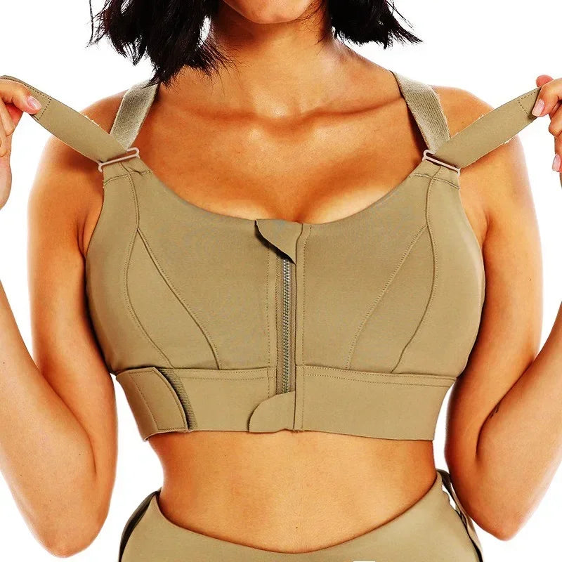 Women's Zip-Front Sports Bra