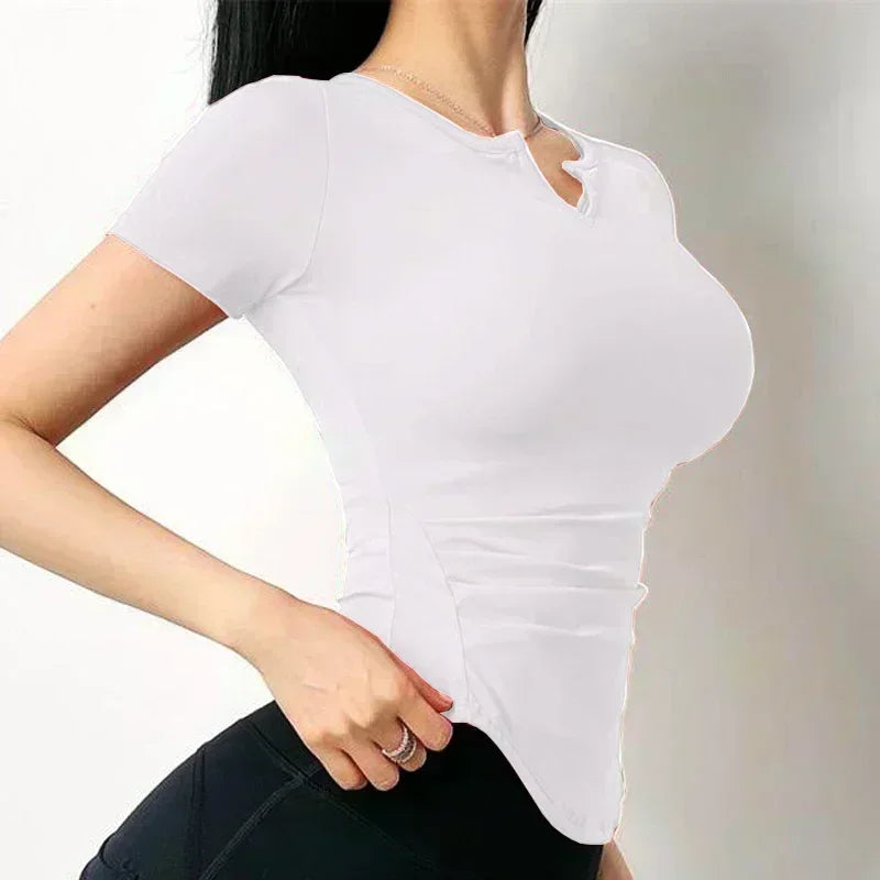 Women's Fitted Short-Sleeve Workout Top