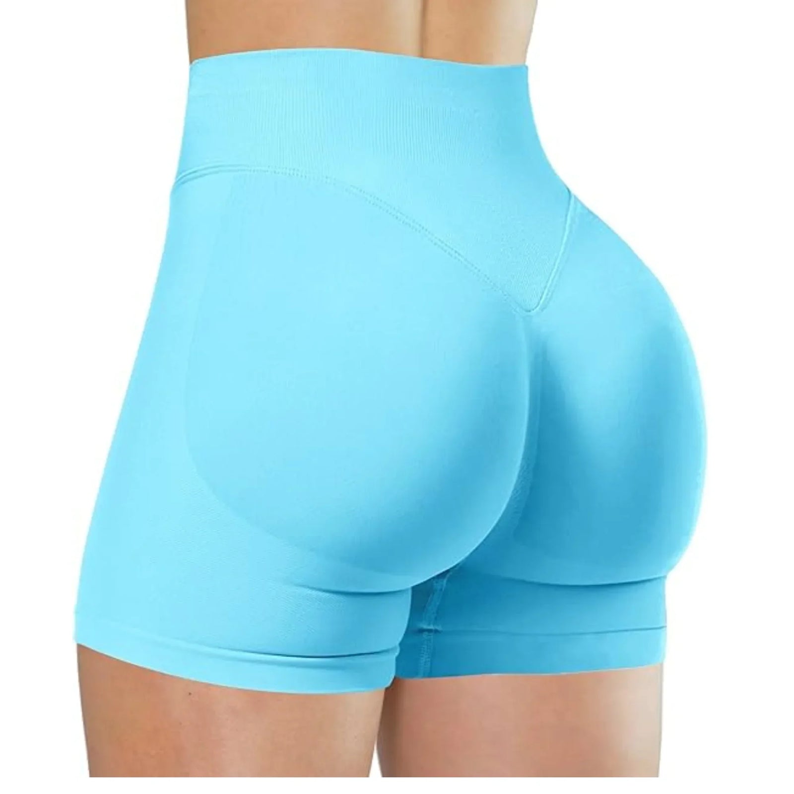 Women's High-Waist Knit Yoga Shorts with Stretch Fit for Training