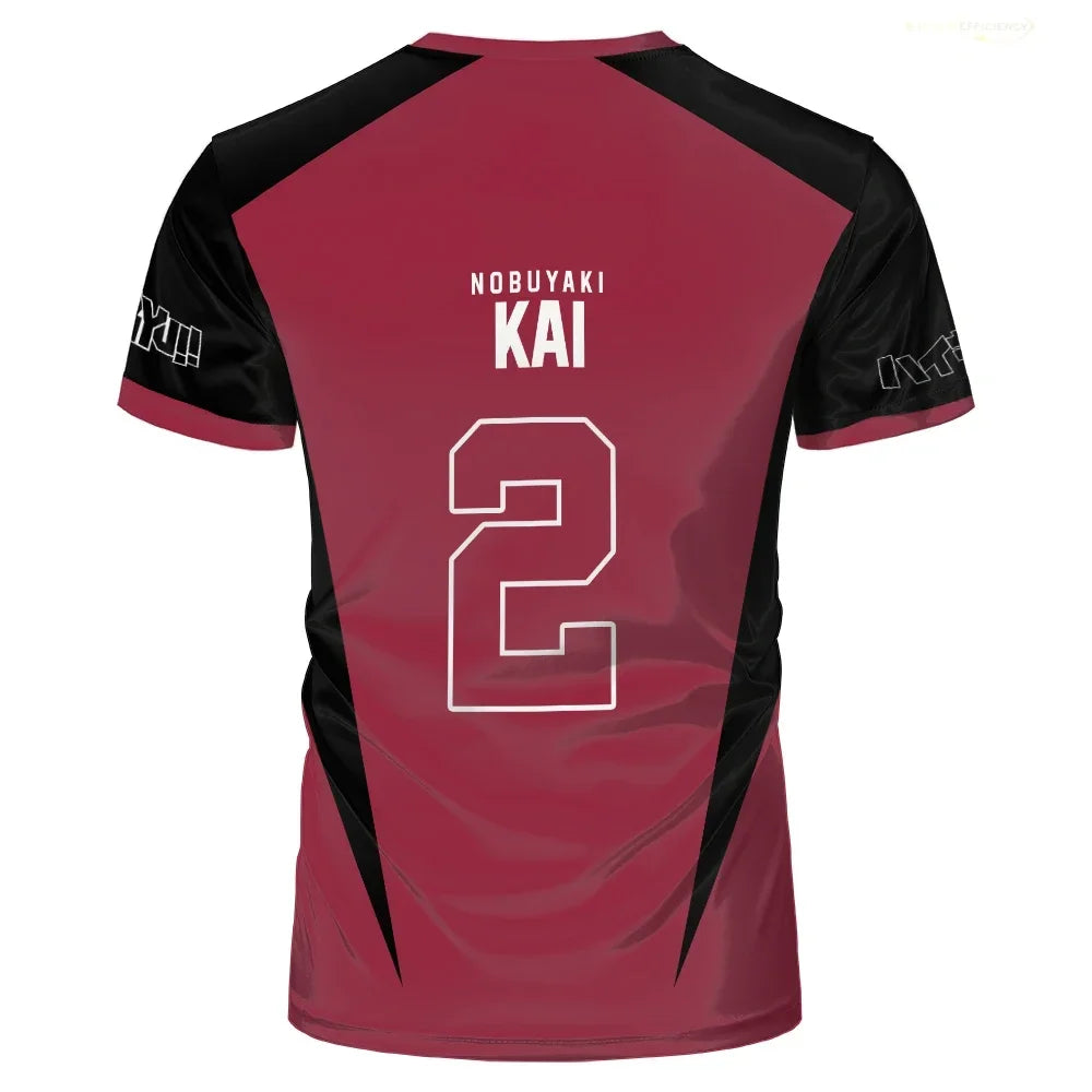 Nekoma Number Volleyball Short Sleeve T-shirt For Sports Outfits